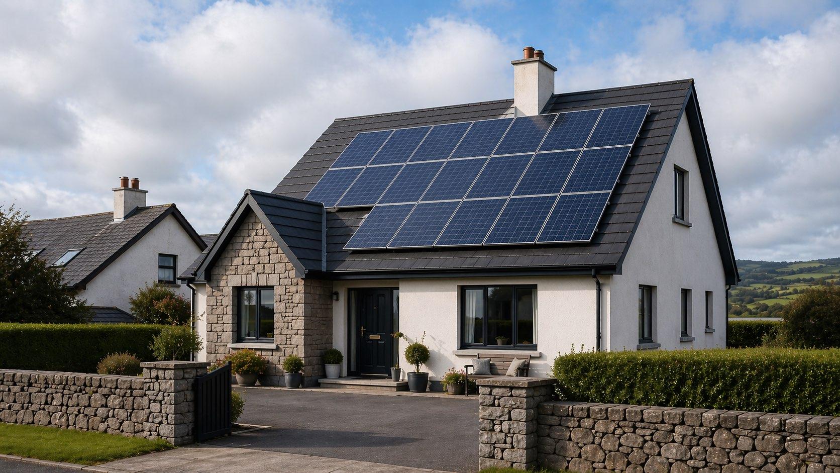 Solar panels Ireland — installed on a family home roof