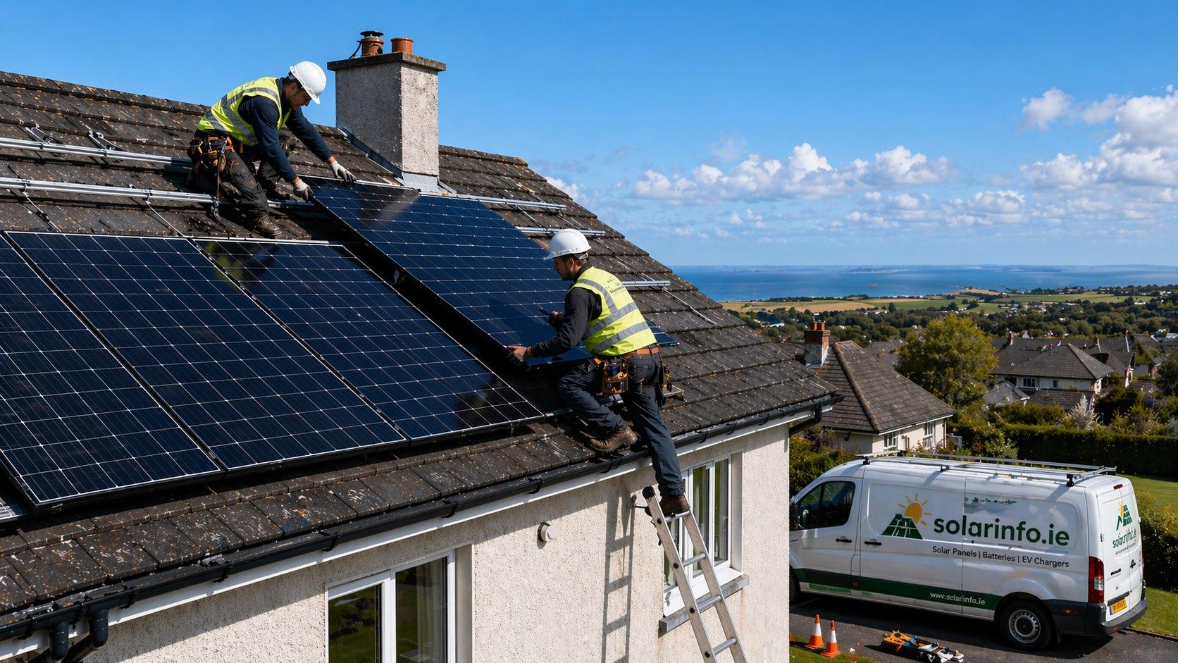 Solar panels being installed on an Irish roof — what they are and how they work