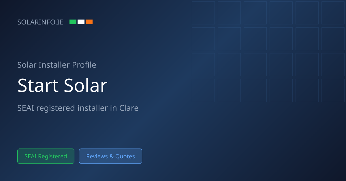 Solar Installer Clare: Start Solar 4.9★ (427 Reviews) | Solar Info