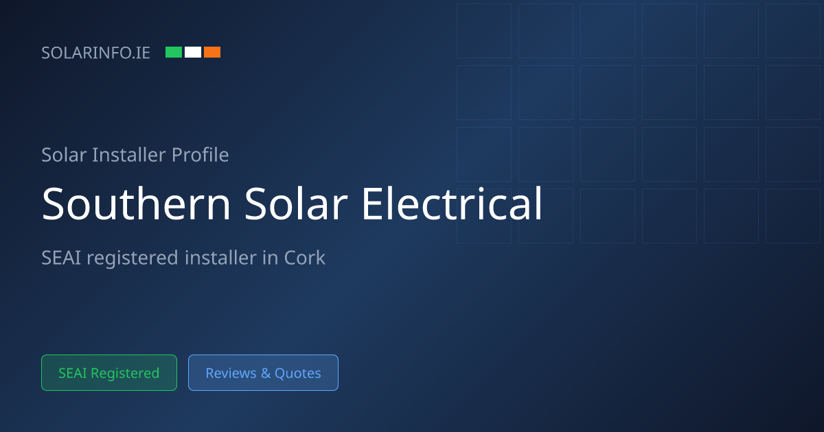Solar Installer Cork: Southern Solar Electrical 5★ (22 Reviews) | Solar ...