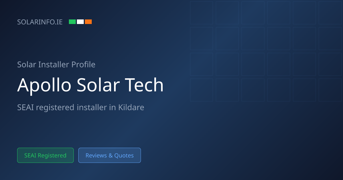 Solar Installer Kildare: APOLLO SOLAR TECH LTD | Solar Info