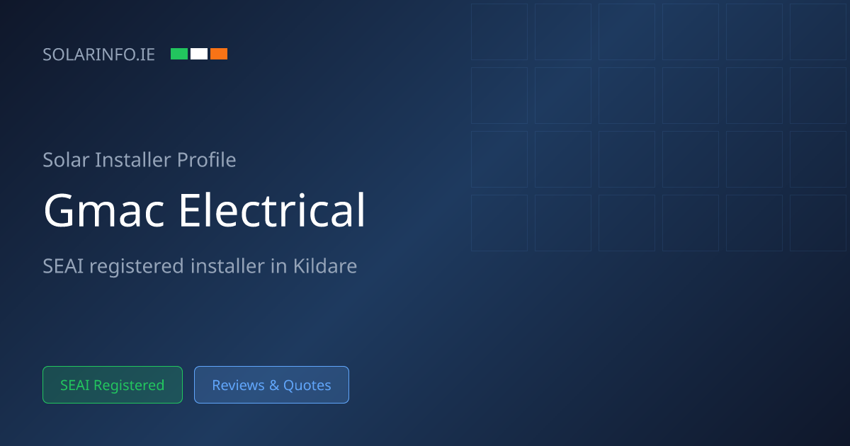 Solar Installer Kildare: Gmac Electrical Ltd | Solar Info