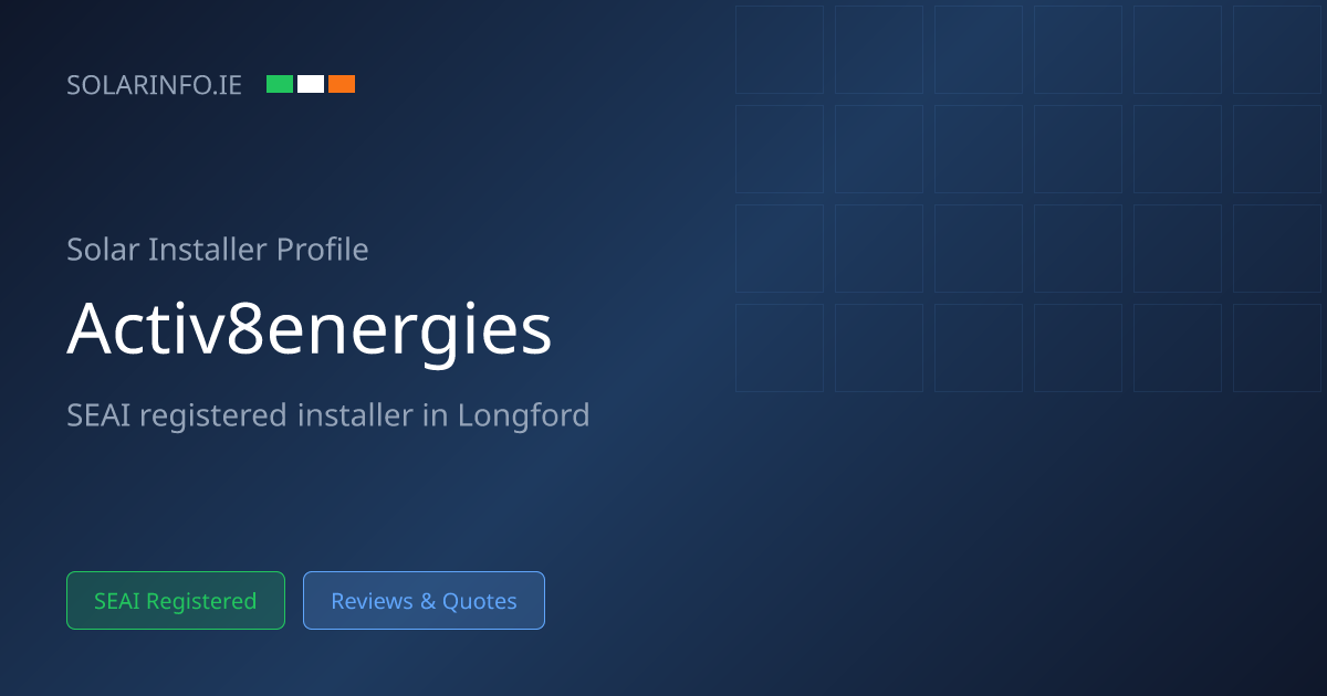 Solar Installer Longford: Activ8 Solar Energies 4.7★ (1040 Reviews ...