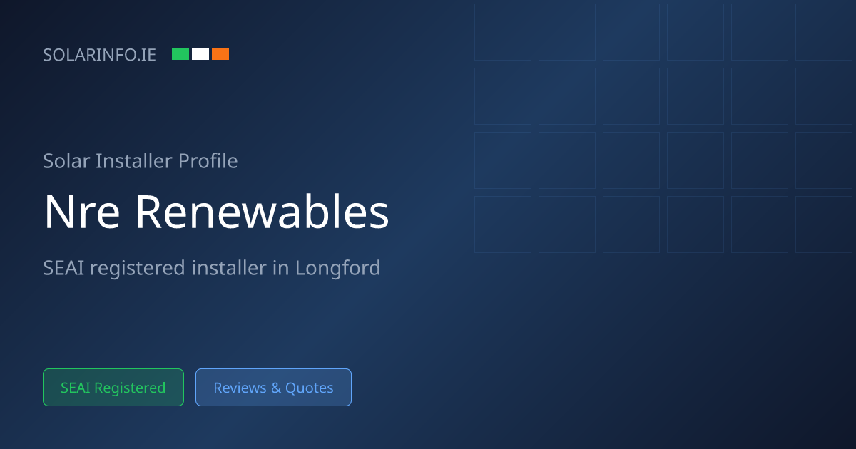 Solar Installer Longford: NRE Renewables Ltd | Solar Info