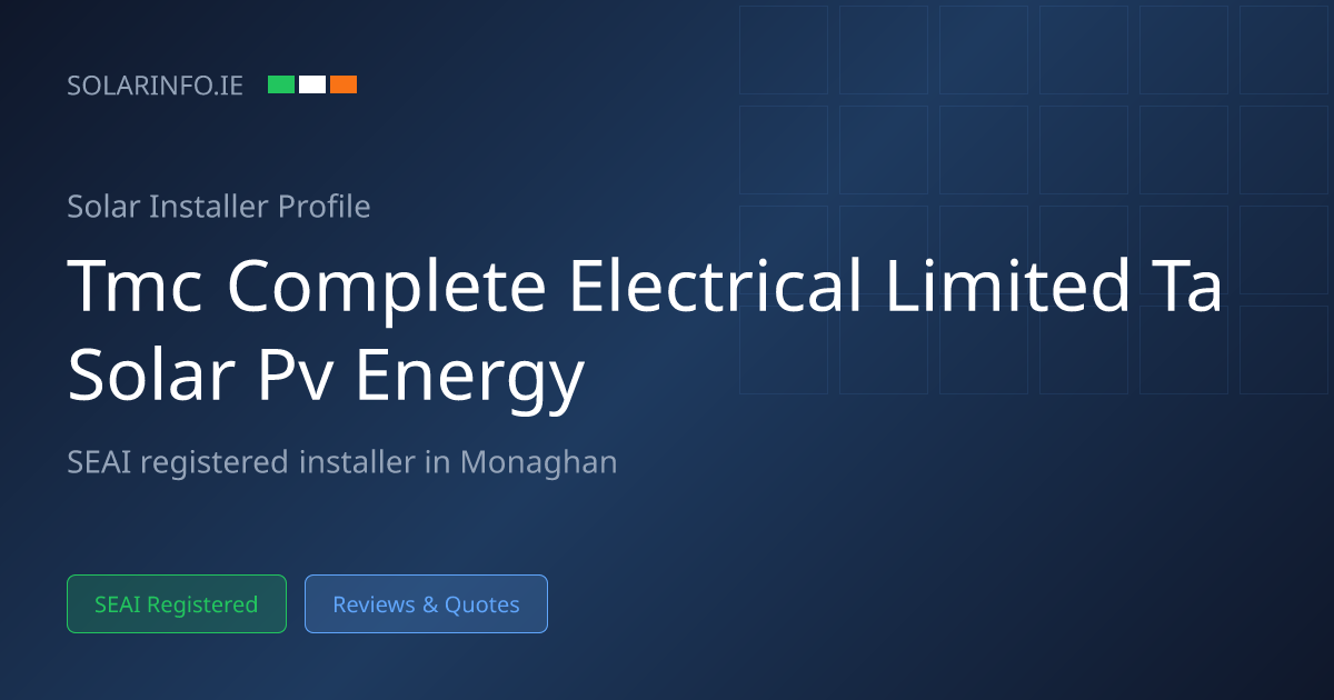 Solar Installer Monaghan: Solar PV Energy 5★ (63 Reviews) | Solar Info