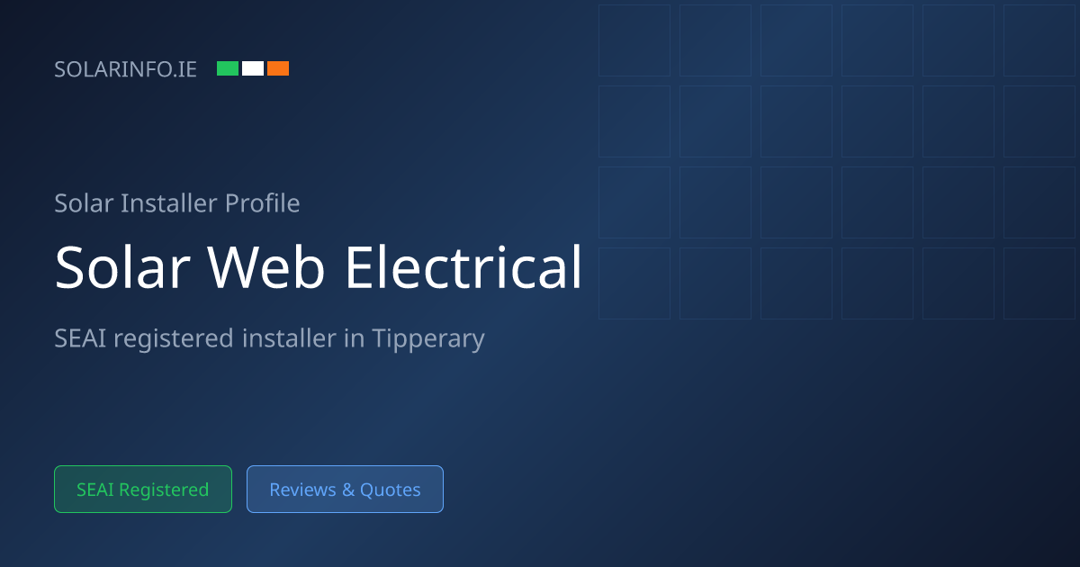 Solar Installer Tipperary: Solarweb Electrical Ltd 5★ (2 Reviews ...